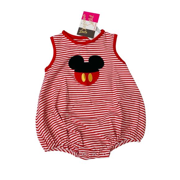 NWT Banana Split 3M Mouse Ears Bubble Romper - Picture 1 of 6